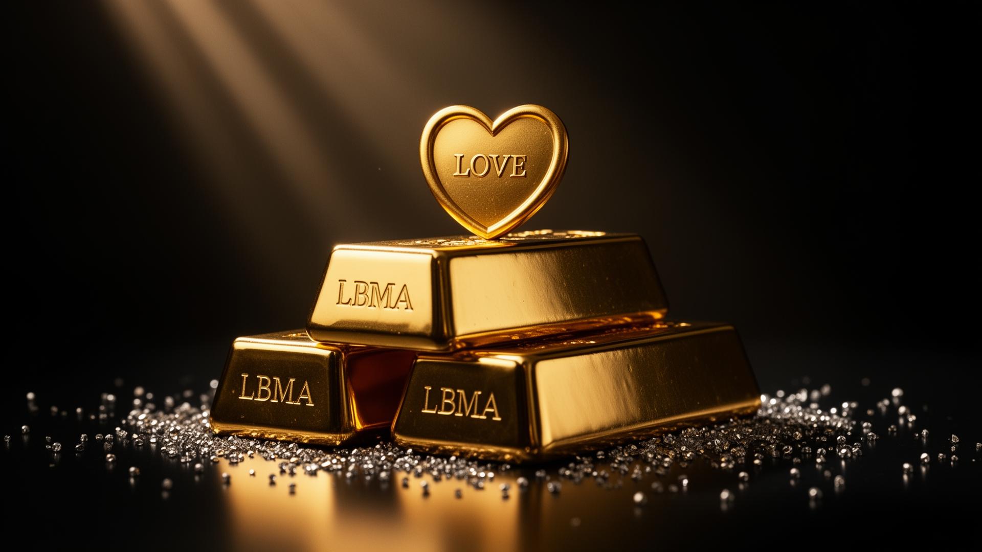 LOVE Gold Vault — LBMA-certificirana zlata palica z LOVE srcem