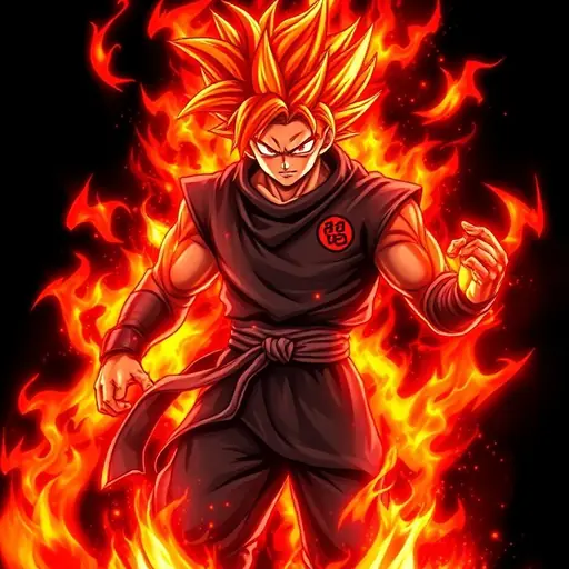 Flame-Born — AI portret bojevnika