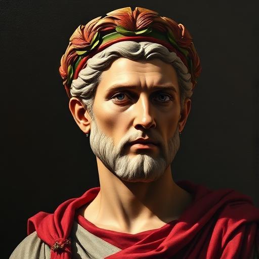 AI-generiran portret · Julij Cezar